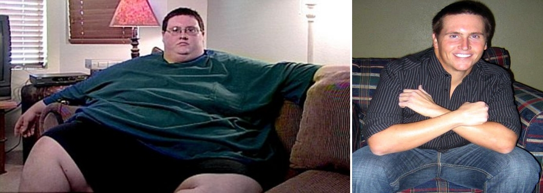 before and after weight loss. After: 229 lbs