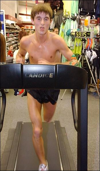 Brandon Moen: treadmill marathon champ